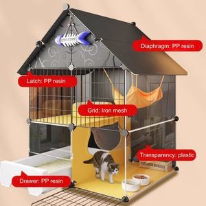 Mobilier moderne pour animaux de compagnie, <span class=keywords><strong>maison</strong></span> pour <span class=keywords><strong>chat</strong></span> et chien toutes saisons, villa à deux étages, lits superposés, matériau plastique, design chaleureux pour une utilisation en intérieur/extérieur - Product Image 4