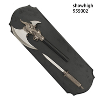 Couteau décoratif Aigle Loup Cerf Ours avec manche en résine fabriqué en bambou 955003