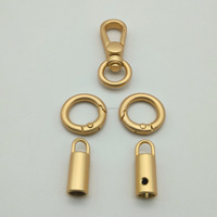Accessoires de téléphone en métal de haute qualité, alliage de zinc, or mat, mousqueton pivotant avec anneau à ressort et butée de suspension pour cordes en nylon