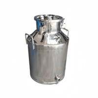Chaudière de distillation en acier inoxydable de haute qualité de différentes tailles, équipement de distillation en argent brillant, seau à lait