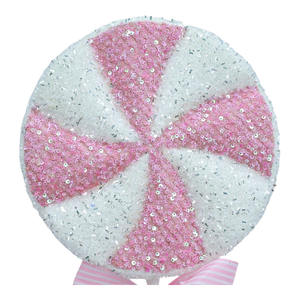 Sucettes de Noël personnalisées en vrac, mignonnes, roses et rouges, avec nœud décoratif, pour Noël, sucettes scintillantes, décoration de fête pour enfants à la maison - Product Image 4