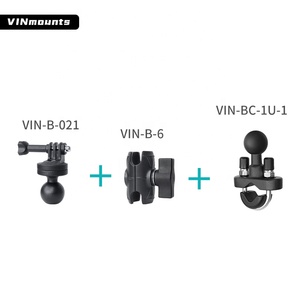 Support de guidon de vélo en aluminium rotatif à 360 degrés pour <span class=keywords><strong>GoPro</strong></span> <span class=keywords><strong>Hero</strong></span> 12/11/10/9/8/7/6/5/4 <span class=keywords><strong>Session</strong></span> AKASO Campark et plus - Product Image 2