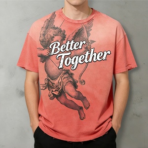 Camiseta de Hombre de Algodón de 280 GSM, Impresión DTG, Estilo Jersey Sencillo, Sensación Seca, Hombros Caídos, Fabricante - Product Image 1