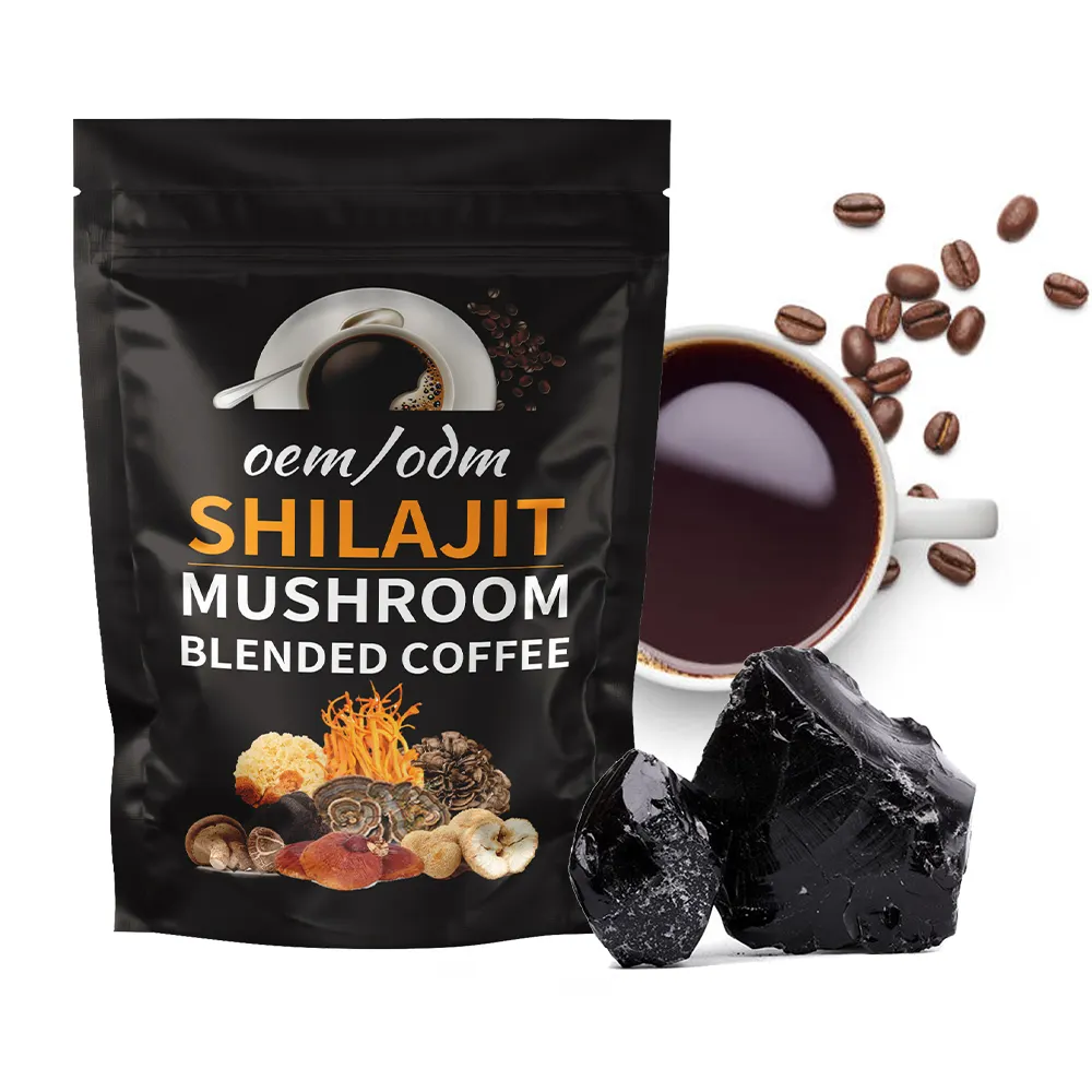 OEM/ODM Factory Customization Classic Espresso Shilajit mixed coffee lions mane reishi Best Price For Mushroom Drink coffee