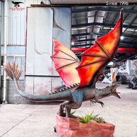 Modèle de dinosaure animatronique grandeur nature, pterosaure mécanique électrique fait main pour la décoration des parcs à thème