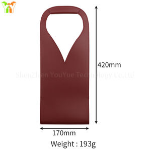 Bolso de mano plegable portátil de piel sintética para vino, portabotellas duradero para acampar al aire libre, soporte de vino de lujo, regalo de boda - Product Image 6