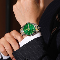 Gohuos 8801 Montre populaire pour homme Mouvement original Bracelet en acier inoxydable Montre à calendrier lumineux Montre-bracelet de luxe Montre à quartz pour homme