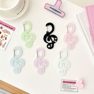 Spot Cute Acrylic Music <b>Note</b> Keychain Pink Green Blue Pastel Color Irregular Shape Plastic Souvenir Decorative Pendant - Product Image 1