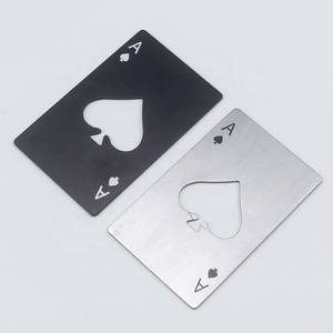 Pembuka Botol Kartu Poker Ukuran Kartu Kredit Desain Ace of Spades untuk Pernikahan, Ulang Tahun, Liburan - Product Image 5