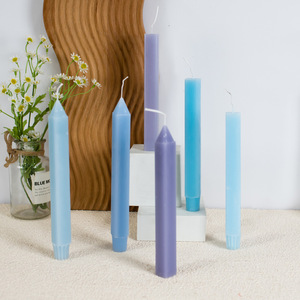 KK189 긴 양초 금형 플라스틱 사각 모양 실린더 테이퍼 기둥 양초 향기 교회 테이블 양초 만들기 금형 - Product Image 2