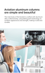 Carrito Móvil Dental Metálico MTO-1 Personalizable que Ahorra Espacio con Soporte para Escáner Intraoral y Bandeja para Teclado para Dentistas - Product Image 6