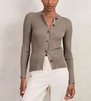 Cardigan Femme Personnalisé OEM & ODM, Col V Anti-Plis, Simple Boutonnage, Design Jacquard Décontracté avec Logo – Collection Automne