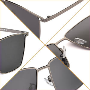 KJ-3175 Gafas de sol polarizadas para hombre, montura metálica negra, protección UV400 para pesca, conducción, excursiones, protección solar - Product Image 1