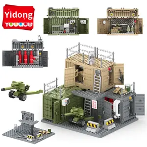 Venta caliente niño modelo militar juguete ABS plástico bloques de construcción 40 piezas conjunto 1:1 escala edificios modernos tema para almacén - Product Image 6