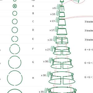 تصميم جديد 20ft 30ft 40ft 50ft العملاق في الهواء الطلق إضاءة شجرة عيد الميلاد - Product Image 5
