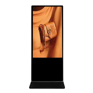 Pemutar iklan digital lengkap untuk lantai dalam ruangan 43 inci, pemutar iklan android smart wall mount layar sentuh