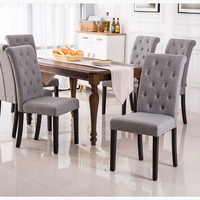 Chaises de salle à manger modernes, design simple, vente en gros de tissu de velours doux pour les meubles de maison