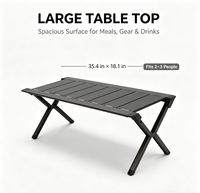 Table de camping pliante, table pliante d'extérieur, table pliante en aluminium, table d'appoint pliante légère, table de pique-nique pliante