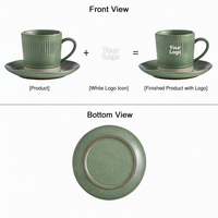MSH Ensemble Tasse à Café en Céramique et Soucoupe Personnalisables avec Logo – Vente en Gros, Marque Privée, Vaisselle en Porcelaine pour Boutiques et Cafés
