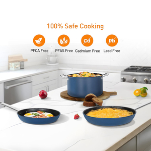 Ensemble de casseroles en métal de haute qualité, 6 pièces, avec couvercles en verre, poignées amovibles, compatibles lave-vaisselle, four, gaz, induction, céramique - Product Image 2