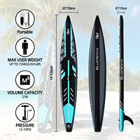 Planche de paddle ultra-légère de compétition SUP en PVC renforcé et rails en DWF pour la compétition de surf professionnelle