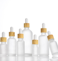 Flacon compte-gouttes en verre transparent givré à épaulement plat à bouchon à vis 10ml 20ml 30ml 50ml 100ml Pipette de sérum d'huile essentielle pour gouttes oculaires