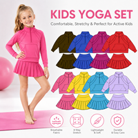 Nouvel Arrivage Zhengpai – Ensemble Athlétique Fille Couleur Unie : Sweat-shirt et Jupe-short 2 Pièces pour Enfants – Tenue de Sport, Danse et Tennis