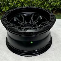 Rines de Aleación Beadlock 17x8.5 ET0 5x127 Bronce Negro para Todoterreno, Compatibles con Jeep Wrangler JK JL Gladiator Grand Cherokee 4x4 QS1356TP