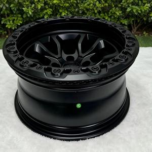 Rines <span class=keywords><strong>de</strong></span> Aleación Beadlock 17x8.5 ET0 5x127 Bronce Negro para Todoterreno, Compatibles con <span class=keywords><strong>Jeep</strong></span> Wrangler JK JL Gladiator Grand Cherokee 4x4 QS1356TP - Product Image 2