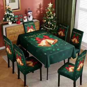 Nappe de table de Noël haut de gamme imperméable pour dîner en famille, restaurant, décoration de fêtes - Product Image 5