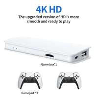 Console de jeux vidéo rétro M15 Game Stick 4K HD 64 Go 128 Go 20000+ jeux, manette sans fil 2.4G, prend en charge PS1 PSP N64 20+ émulateurs