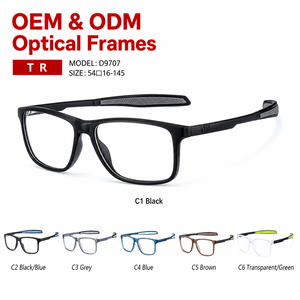 Montatura per Occhiali Sportiva TR90 con Aste Metalliche, Montatura Ottica Personalizzabile con Logo Disegnato da Designer AZh629bd - Product Image 1