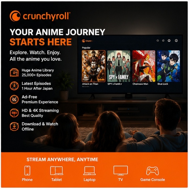 Global Work Crunchyrols Premium Code Abonnement Crunchyrols Account Crunchyrols Subscription 1 3 6 12 M