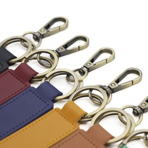 3 Days Shipping PU Leather Keychain Holder Vintage Metal Clasp Multi-colors <b>Key</b> <b>Ring</b> Ideal Gifts for Him - Product Image 3