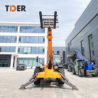 Chariot élévateur télescopique 4x4 TDER, 4 tonnes, hauteur de levage 18 m, rayon de braquage 4100 mm, avec moteur diesel de marque reconnue en option