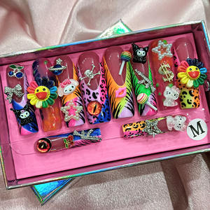 Vente flash : Ongles <span class=keywords><strong>press</strong></span>és en gros, 100% faits à la main, ongles en acrylique, prix d'usine, vente en gros, style personnalisé - Product Image 1