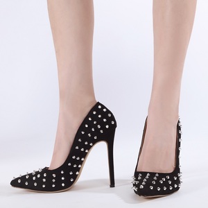 Nuevos Zapatos de Tacón Alto Plateados con Remaches, Diseño Peep Toe, de Charol, Transpirables y Antideslizantes para Oficina, Bodas y Primavera 2025 - Product Image 3