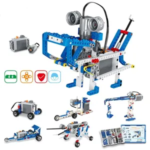 Kit de bloques de construcción robóticos STEM, juego de máquinas simples educativas compatibles con 9689 piezas, juguetes educativos DIY para niños, aprendizaje