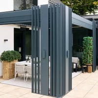Pergola électrique rétractable moderne de luxe 3*6 3*5 4*6 en aluminium, toit à lames motorisé intelligent, étanche et insonorisé