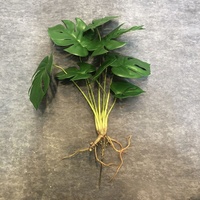 Grandes feuilles artificielles de Monstera, plante artificielle réaliste, plantes tropicales artificielles avec pot pour la décoration intérieure et extérieure de la maison