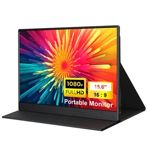 15.6 "taşınabilir monitör, dizüstü bilgisayar için 1920x1080P USB C HD MI seyahat monitörü, anahtar için HDR ile harici ikinci bilgisayar monitörü