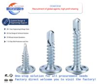 Vis autoperceuses en acier inoxydable à tête cruciforme, avec rondelle, M4.2/M4.8, pour fer blanc et zinc
