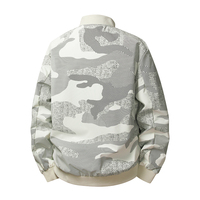 Veste bomber pour homme, col baseball, imprimé camouflage texturé, taille plus 8XL, coupe-vent décontractée