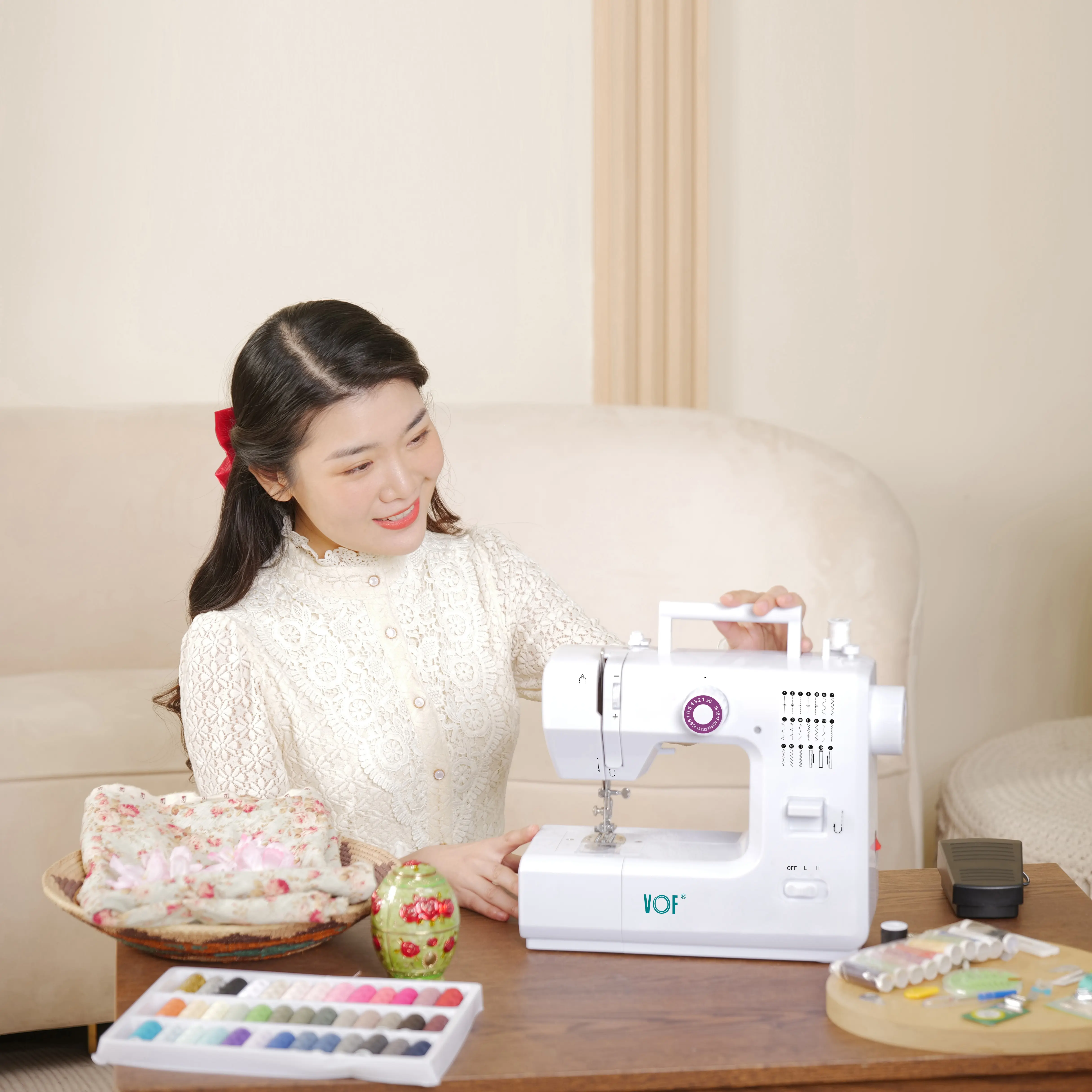 Amazon top 5 proveedor personalizar máquina de coser hogar portátil Sastre máquina eléctrica