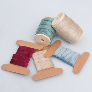 Pita Beludru Dua Sisi 1cm Buatan Tangan DIY Tali Ikat Kupu-kupu Multi Warna untuk Dekorasi Karangan Bunga Natal Aksesori Pita - Product Image 2