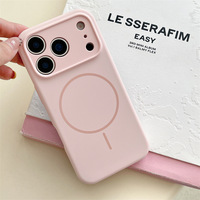 Coque de téléphone de luxe en silicone liquide avec fixation magnétique fine pour iPhone 17 Pro Max 16 – Étui magnétique antichoc