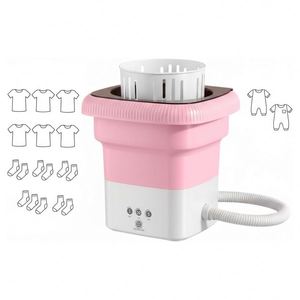 With US Plug Bucket Washing Machine Ultrasonic Single Tub Foldable Bathroom Folding Portable <b>Mini</b> Home & Travel 12 Plastic - Product Image 4