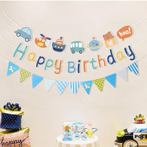 Little <span class=keywords><strong>Bear</strong></span> Car Flag Banner Dibujos animados para Niños Suministros de decoración de <span class=keywords><strong>fiesta</strong></span> de cumpleaños para celebraciones de cumpleaños de bebé - Product Image 6