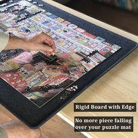 Plateau de Puzzle réglable, Plateau Portable avec couverture, pour adultes et personnes âgées, en feutre, accessoires de Puzzle, léger, pour amoureux