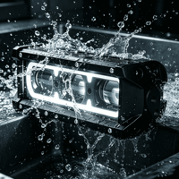 Barre lumineuse LED Angel Eyes DRL 30/60/90/120/150/180/210/240W, 240W IP68, 8-54 pouces, phare auxiliaire pour voitures 4x4, camions tout-terrain